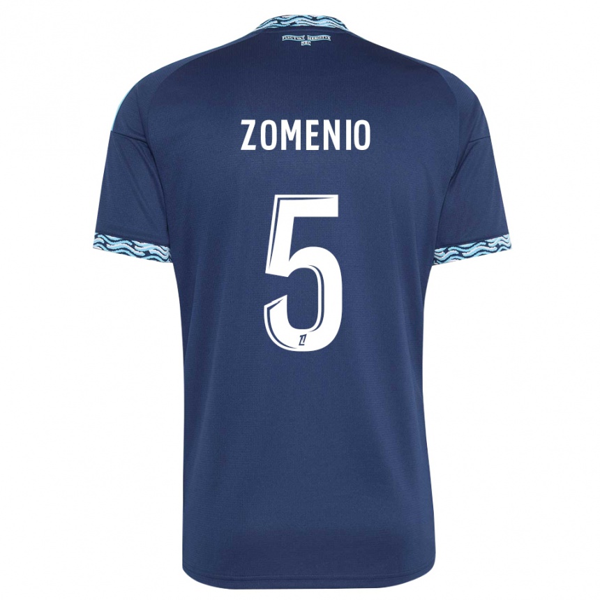 ילדים כדורגל Paco Zomenio #5 כחול פלדה לבן ג'רזי ביתית 2026/27