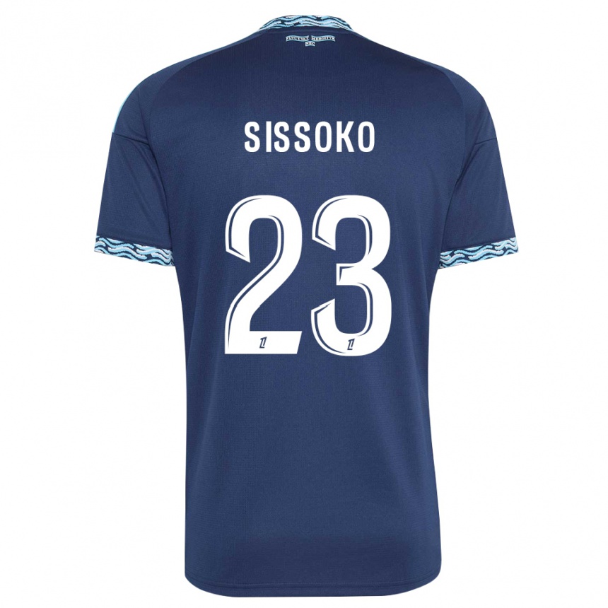 ילדים כדורגל Teninsoun Sissoko #23 כחול פלדה לבן ג'רזי ביתית 2026/27