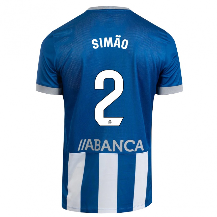 ילדים כדורגל Iano Simão #2 כחול אפור לבן ג'רזי ביתית 2026/27