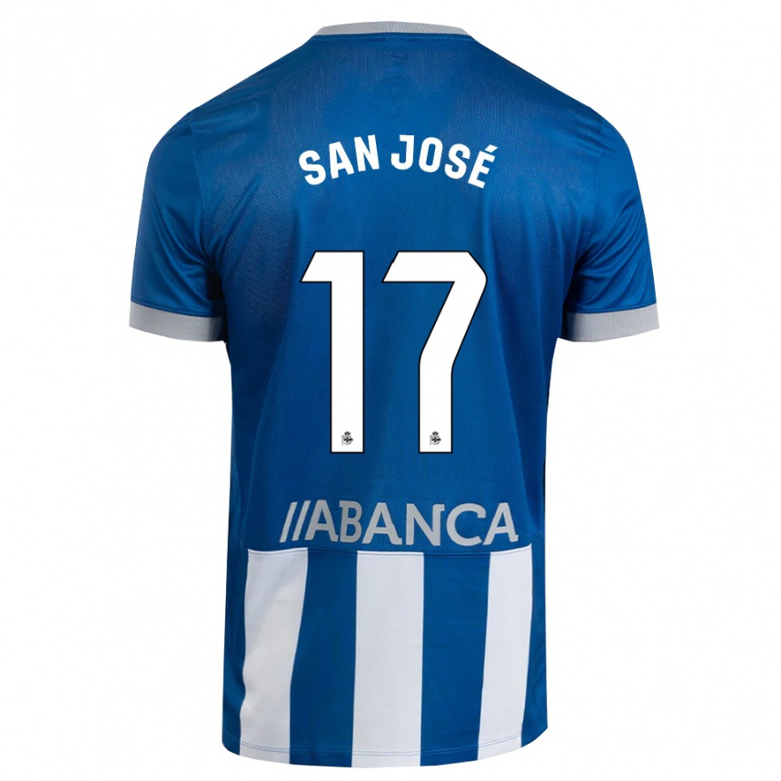 ילדים כדורגל Koke San José #17 כחול אפור לבן ג'רזי ביתית 2026/27
