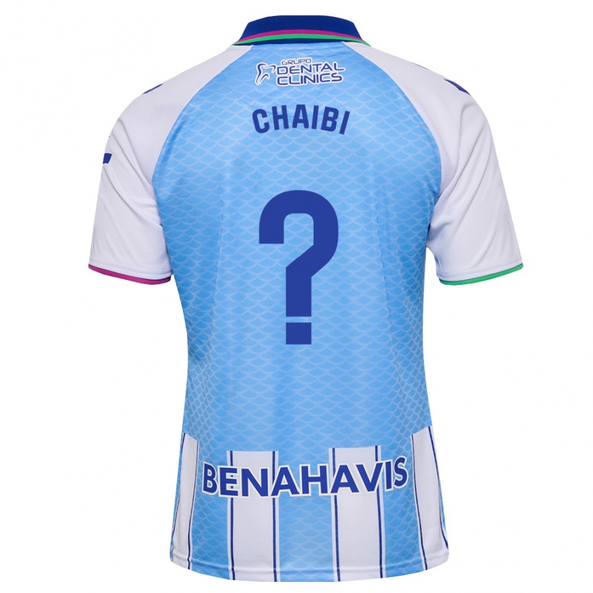 ילדים כדורגל Achraf Chaibi #0 כחול שמיים עמוק לבן ג'רזי ביתית 2026/27