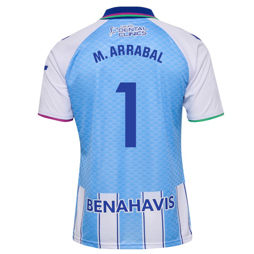 ילדים כדורגל María Arrabal Martin #1 כחול שמיים עמוק לבן ג'רזי ביתית 2026/27