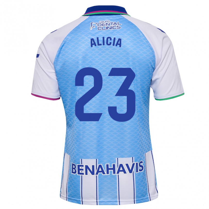 ילדים כדורגל Alicia Martínez Quiles #23 כחול שמיים עמוק לבן ג'רזי ביתית 2026/27