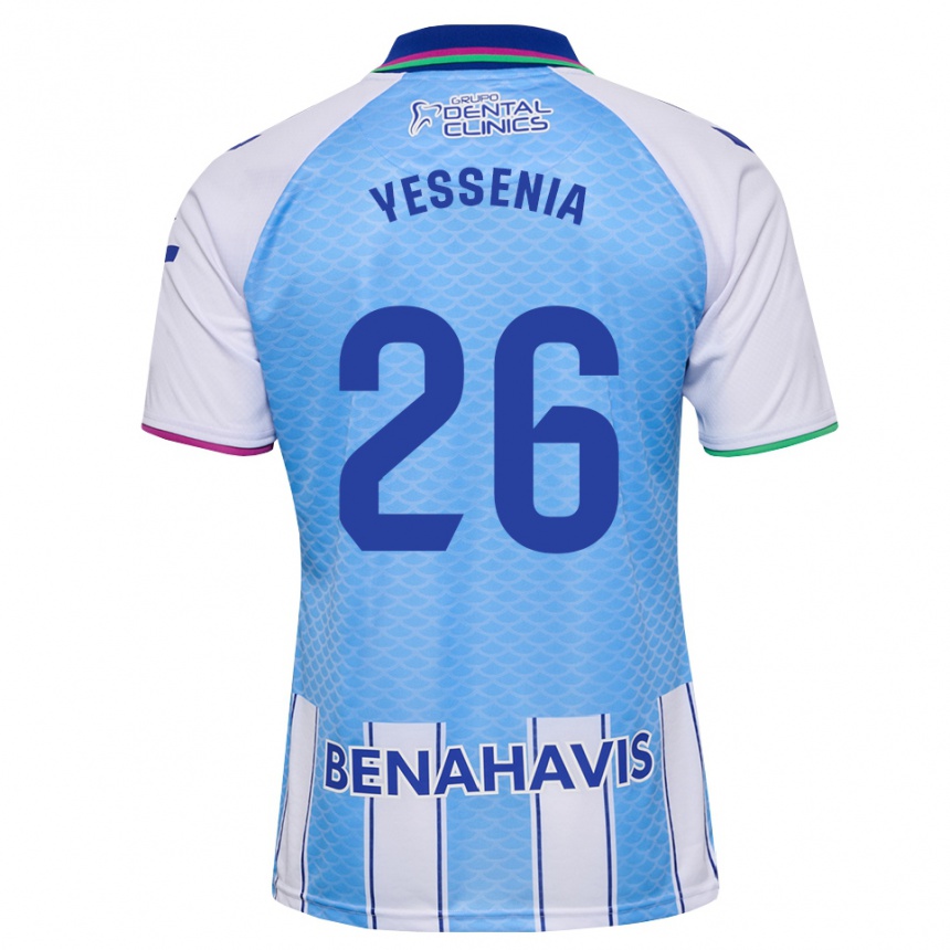 ילדים כדורגל Yessenia Alcaide Martin #26 כחול שמיים עמוק לבן ג'רזי ביתית 2026/27