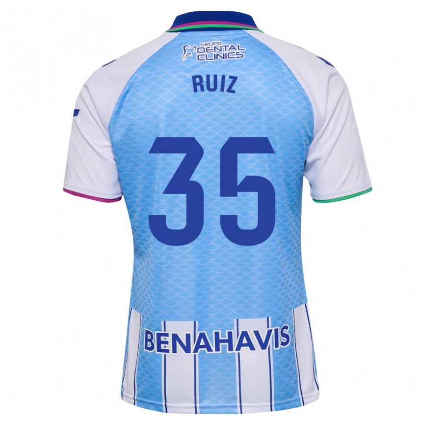 ילדים כדורגל Jorge Ruiz #35 כחול שמיים עמוק לבן ג'רזי ביתית 2026/27