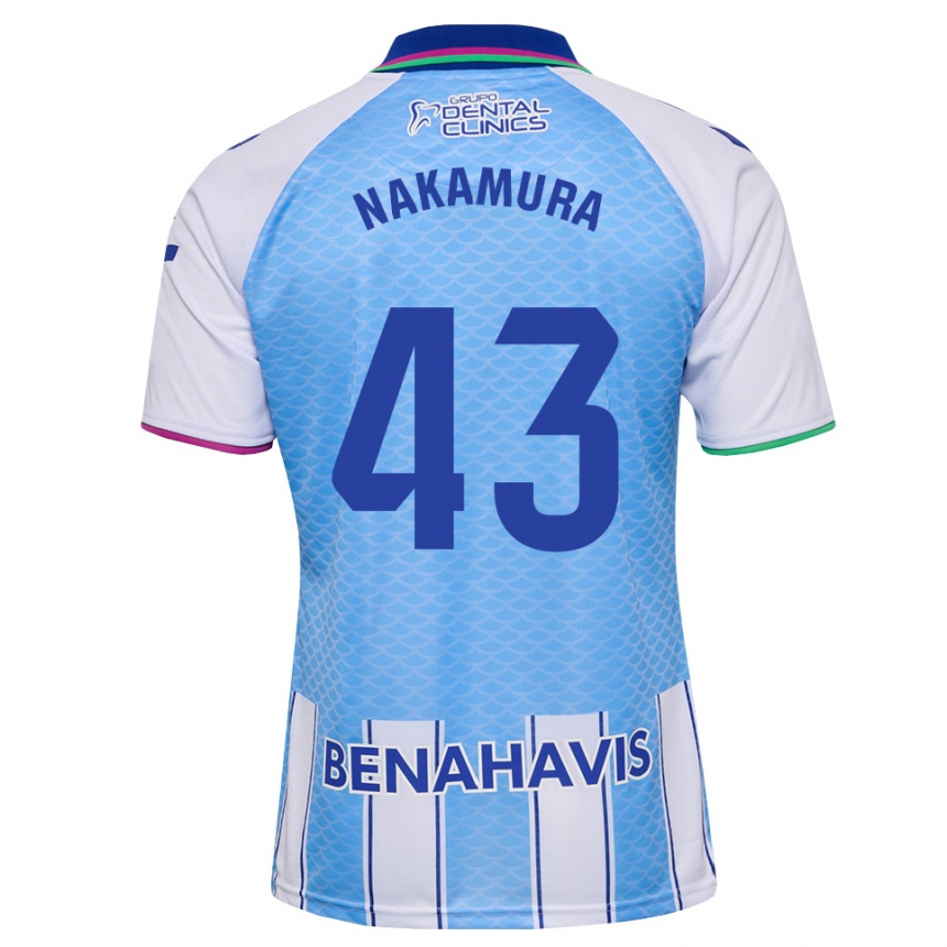 ילדים כדורגל Mare Nakamura #43 כחול שמיים עמוק לבן ג'רזי ביתית 2026/27