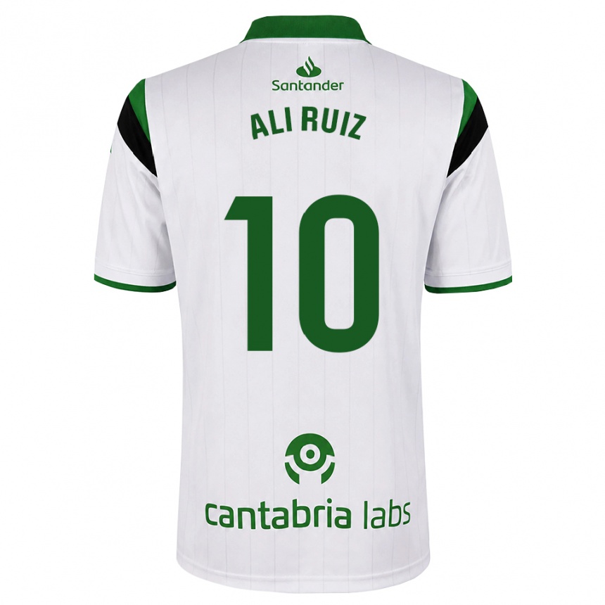 ילדים כדורגל Alicia Ruiz Pascua #10 לבן ירוק שחור ג'רזי ביתית 2026/27