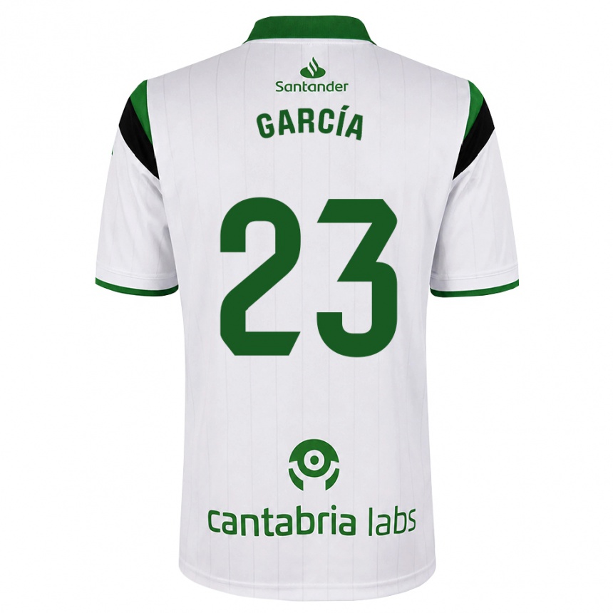 ילדים כדורגל Mario García #23 לבן ירוק שחור ג'רזי ביתית 2026/27