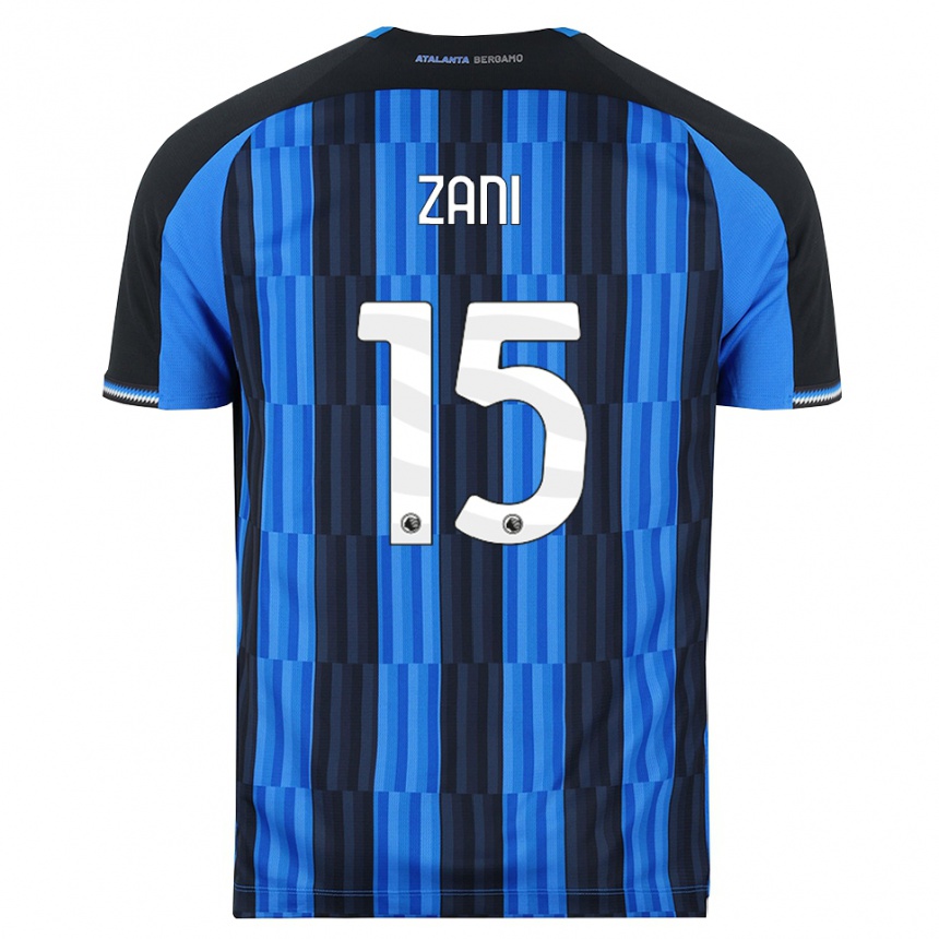 ילדים כדורגל Filippo Zani #15 כחול שחור אדום ג'רזי ביתית 2026/27