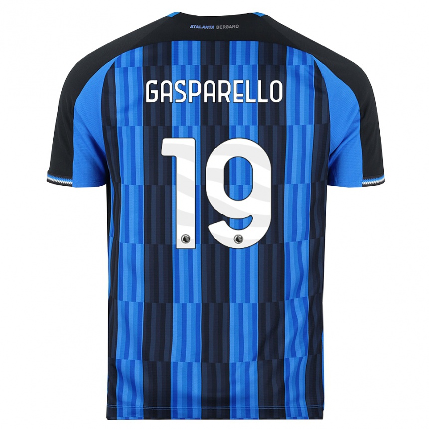 ילדים כדורגל Francesco Gasparello #19 כחול שחור אדום ג'רזי ביתית 2026/27