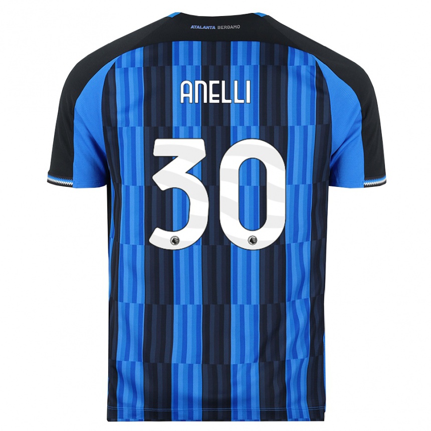ילדים כדורגל Alessandro Anelli #30 כחול שחור אדום ג'רזי ביתית 2026/27