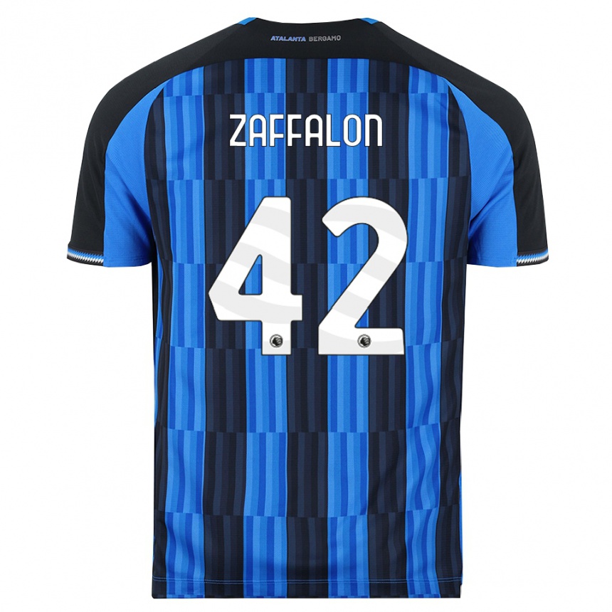 ילדים כדורגל Lorenzo Zaffalon #42 כחול שחור אדום ג'רזי ביתית 2026/27