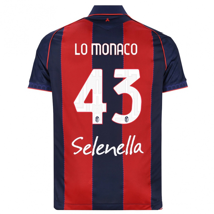 ילדים כדורגל Luca Lo Monaco #43 כחול מלכותי אדום לבן ג'רזי ביתית 2026/27