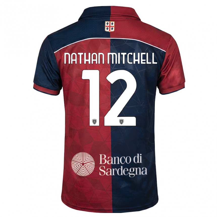 ילדים כדורגל Anton Nathan Mitchell #12 בורדו כחול מלכותי ג'רזי ביתית 2026/27