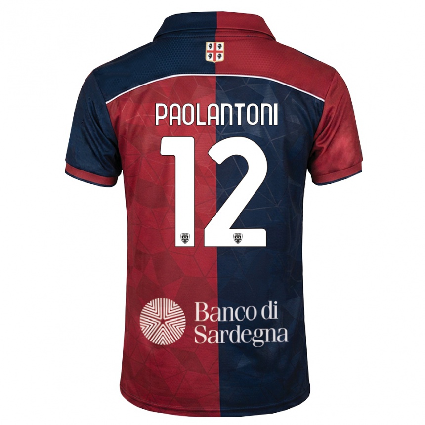 ילדים כדורגל Davide Paolantoni #12 בורדו כחול מלכותי ג'רזי ביתית 2026/27