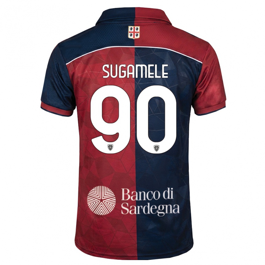ילדים כדורגל Alessandro Sugamele #90 בורדו כחול מלכותי ג'רזי ביתית 2026/27
