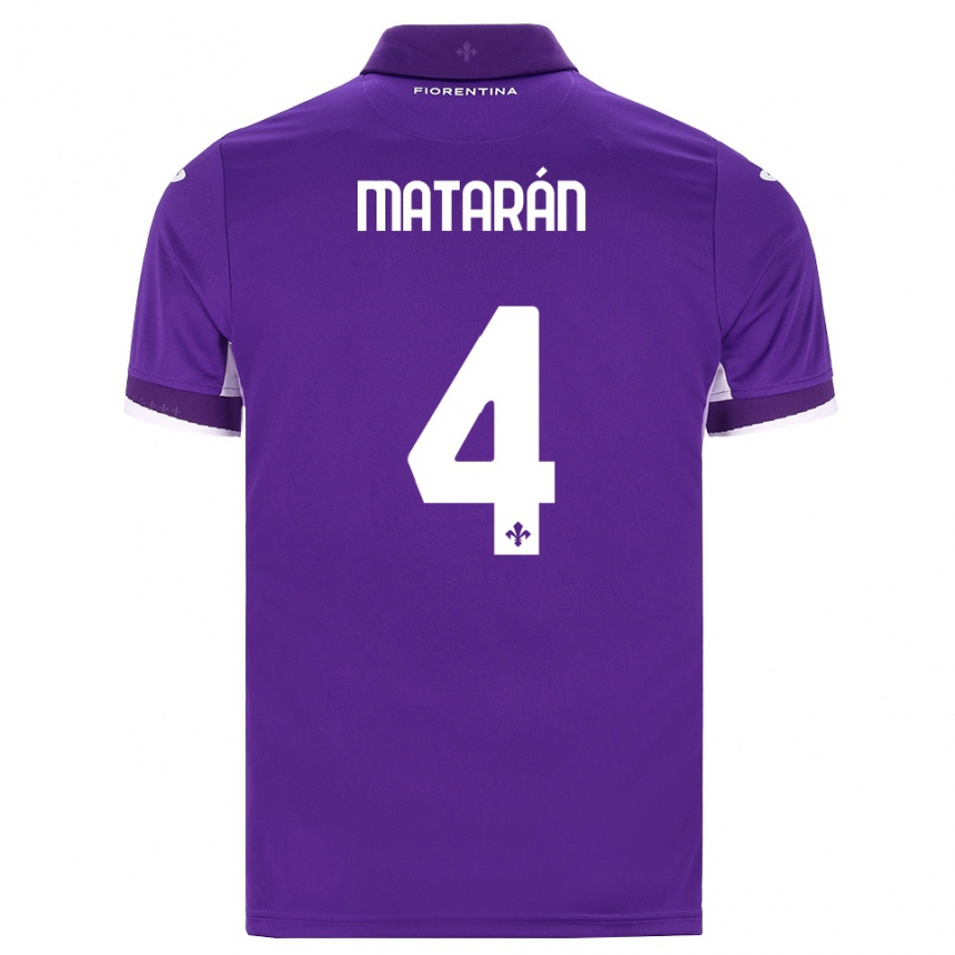 ילדים כדורגל Federico Matarán #4 סגול לבן ורוד ג'רזי ביתית 2026/27