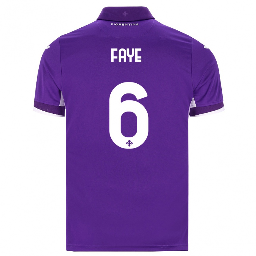 ילדים כדורגל Moussa Faye #6 סגול לבן ורוד ג'רזי ביתית 2026/27