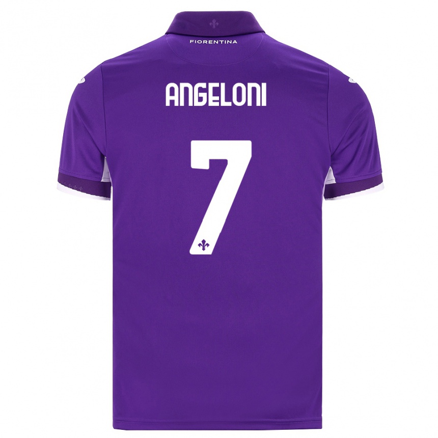 ילדים כדורגל Alberto Angeloni #7 סגול לבן ורוד ג'רזי ביתית 2026/27