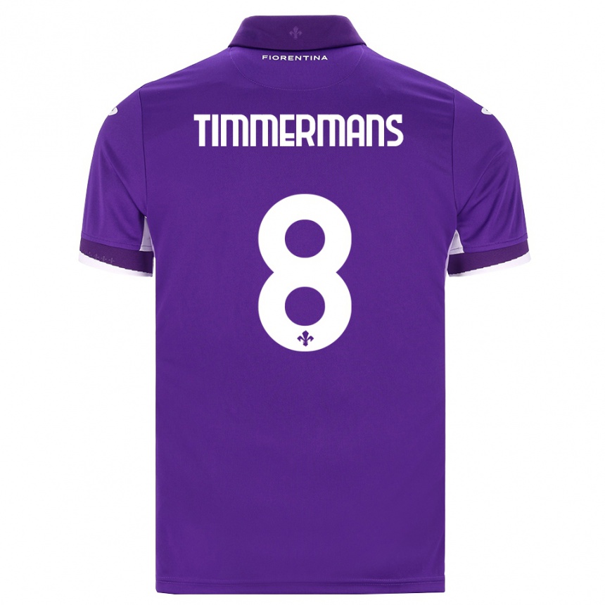 ילדים כדורגל Loric Timmermans #8 סגול לבן ורוד ג'רזי ביתית 2026/27
