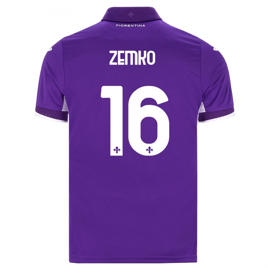 ילדים כדורגל Tomas Zemko #16 סגול לבן ורוד ג'רזי ביתית 2026/27