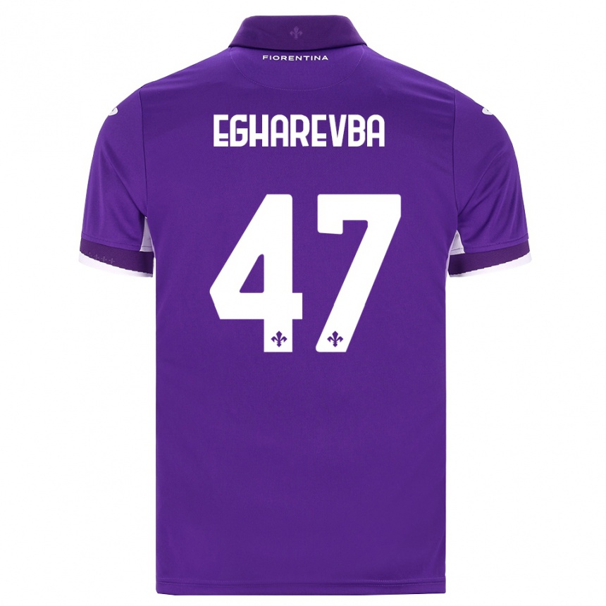 ילדים כדורגל Fortune Egharevba #47 סגול לבן ורוד ג'רזי ביתית 2026/27