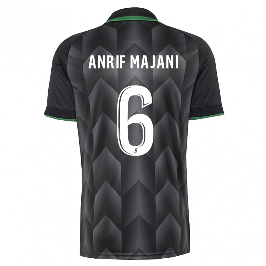 ילדים כדורגל El Anrif Majani #6 לבן שחור ירוק הרחק ג'רזי 2026/27
