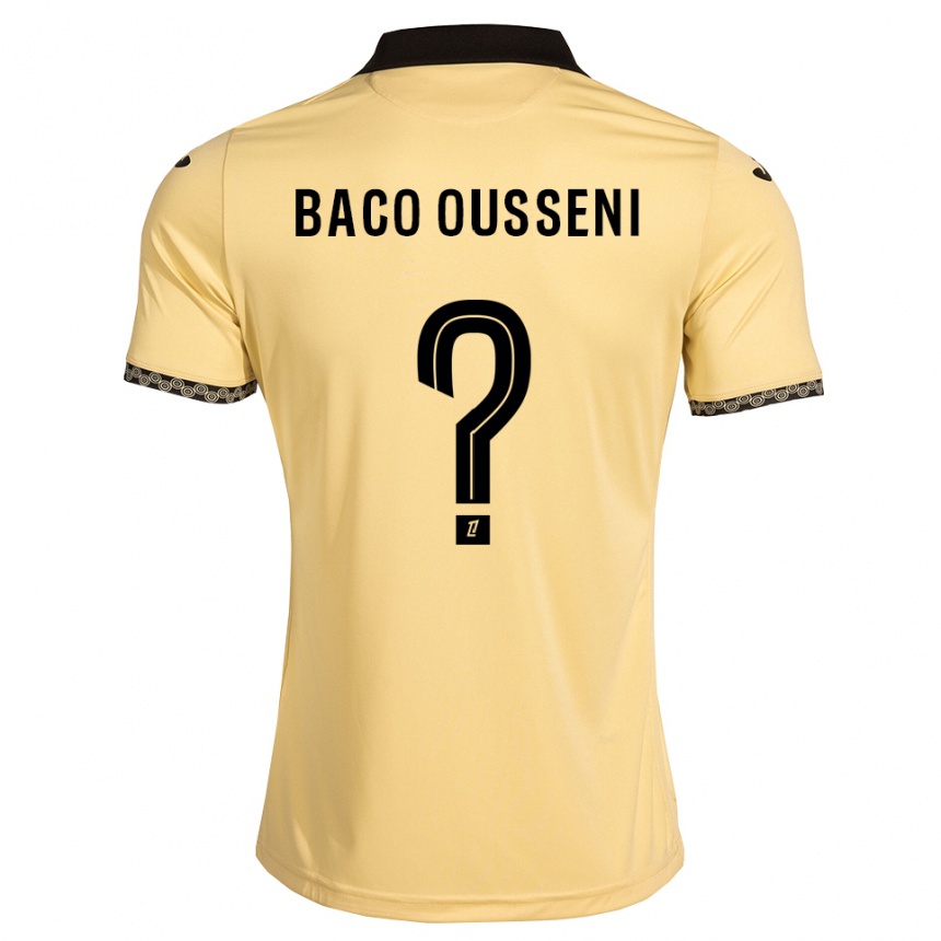 ילדים כדורגל Timothée Baco Ousseni #0 לבן נאבאחו שחור הרחק ג'רזי 2026/27