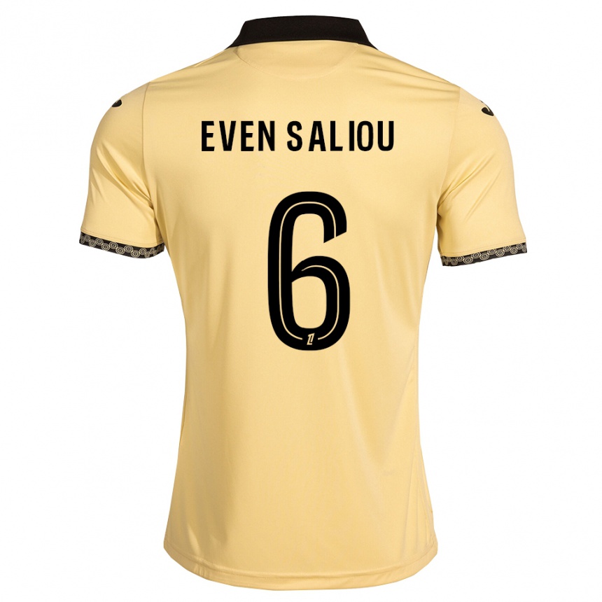 ילדים כדורגל Emy Even Saliou #6 לבן נאבאחו שחור הרחק ג'רזי 2026/27