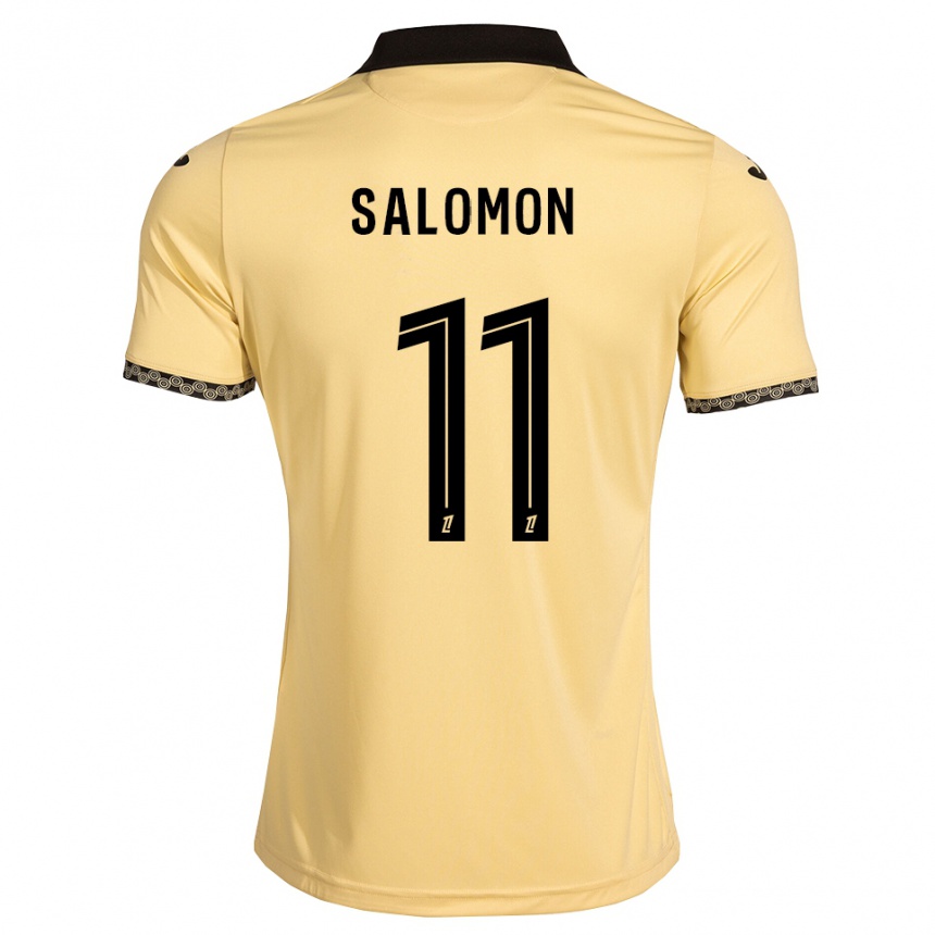 ילדים כדורגל Enzo Salomon #11 לבן נאבאחו שחור הרחק ג'רזי 2026/27