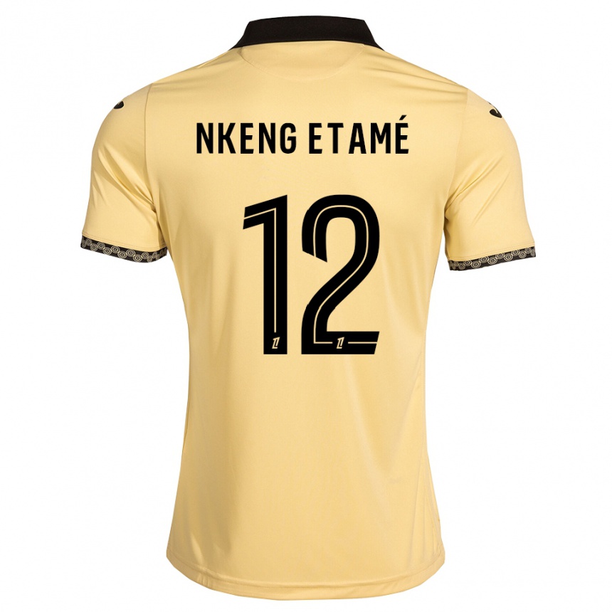ילדים כדורגל Shaï Nkeng Etamé #12 לבן נאבאחו שחור הרחק ג'רזי 2026/27