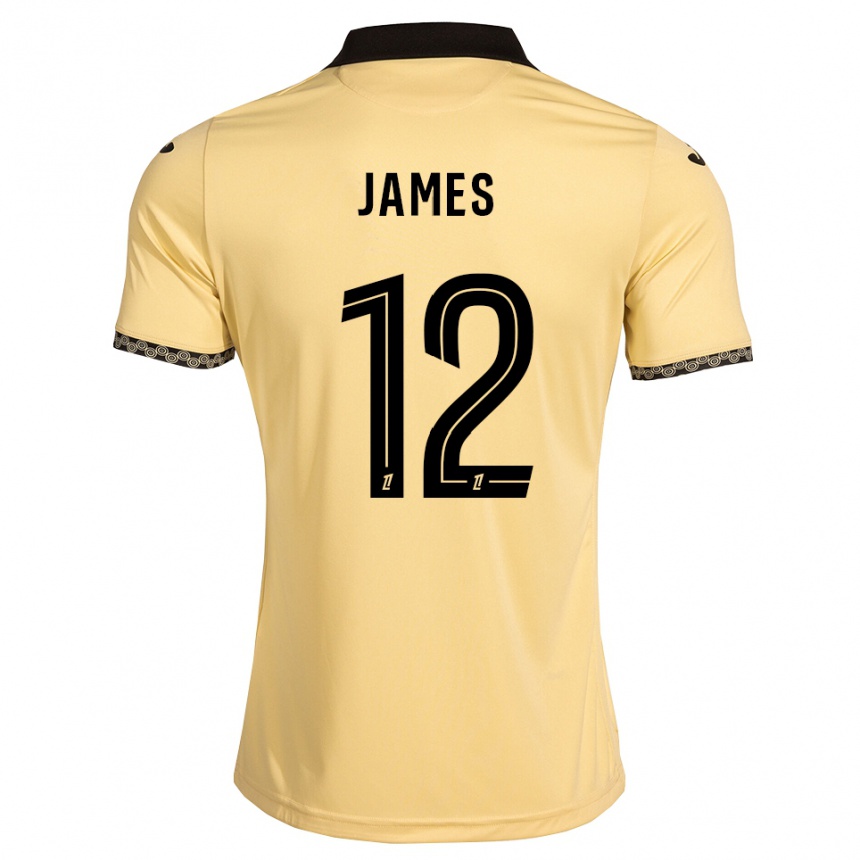 ילדים כדורגל Isaac James #12 לבן נאבאחו שחור הרחק ג'רזי 2026/27