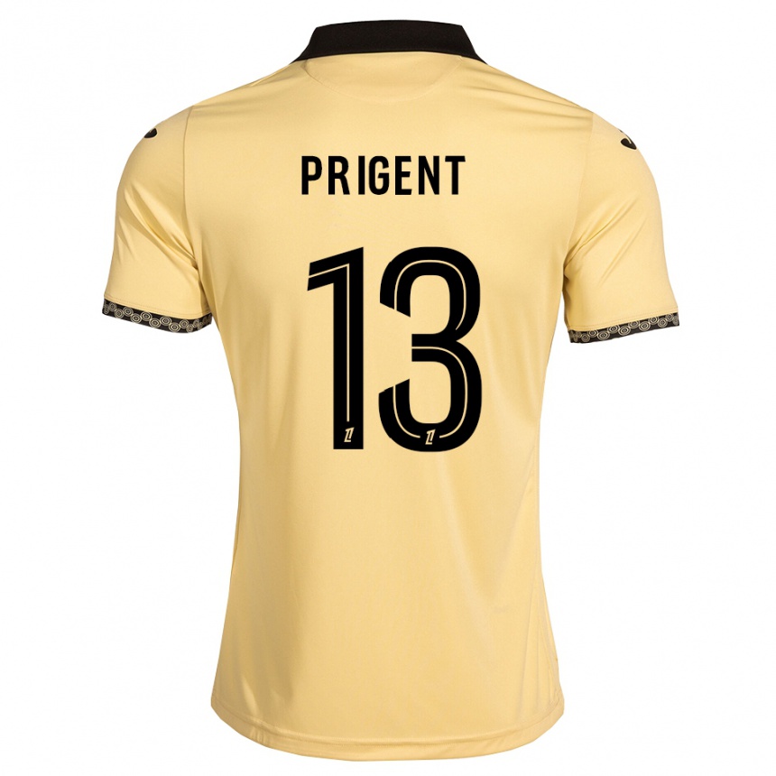 ילדים כדורגל Matéo Prigent #13 לבן נאבאחו שחור הרחק ג'רזי 2026/27