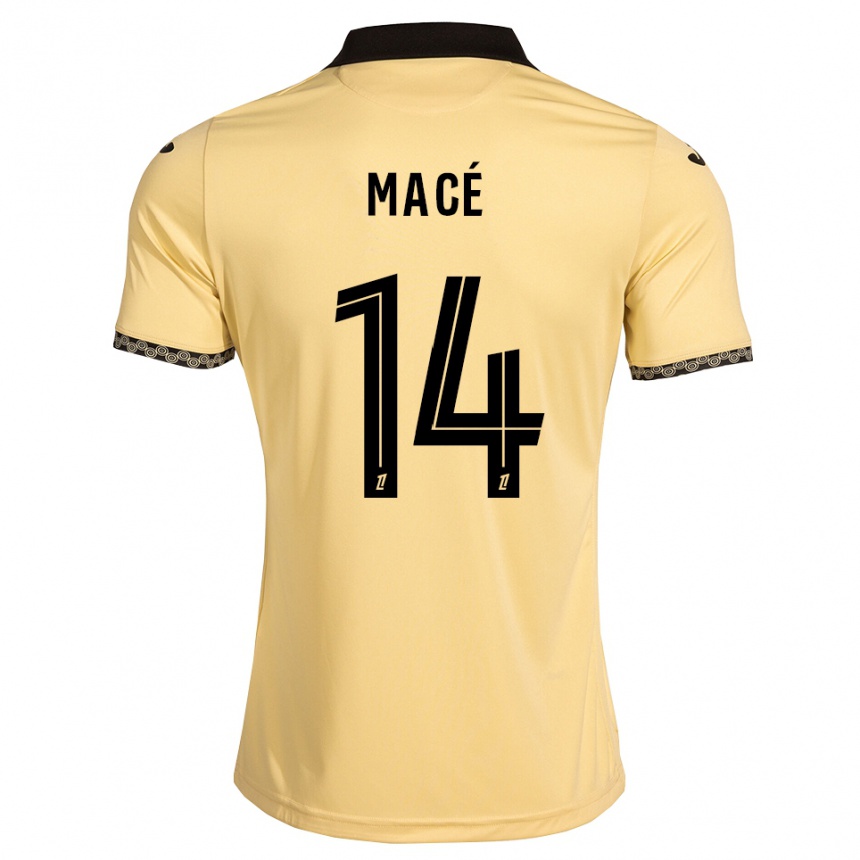 ילדים כדורגל Marine Macé #14 לבן נאבאחו שחור הרחק ג'רזי 2026/27