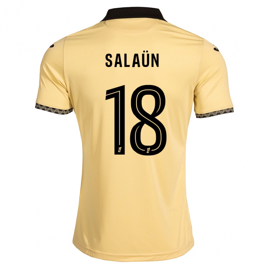 ילדים כדורגל Elody Salaün #18 לבן נאבאחו שחור הרחק ג'רזי 2026/27