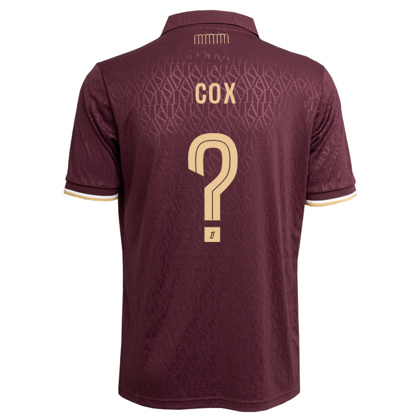 ילדים כדורגל Matthew Cox #0 חום חולי אדום הרחק ג'רזי 2026/27