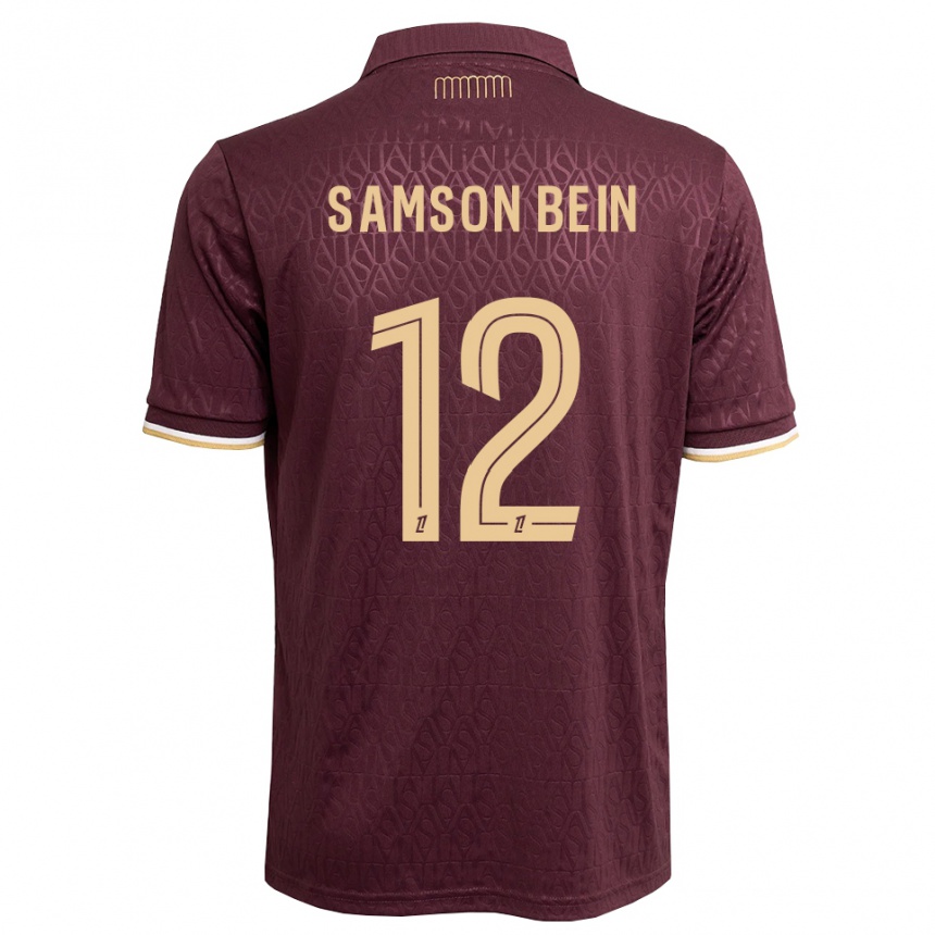 ילדים כדורגל Sirak Samson Bein #12 חום חולי אדום הרחק ג'רזי 2026/27