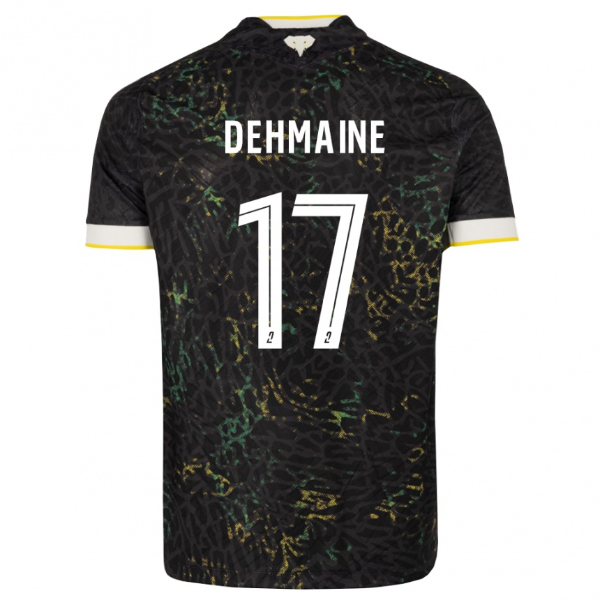 ילדים כדורגל Dehmaine Assoumani #17 שחור לבן צהוב הרחק ג'רזי 2026/27