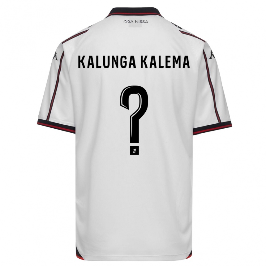 ילדים כדורגל Kevin Kalunga Kalema #0 שחור לבן הרחק ג'רזי 2026/27