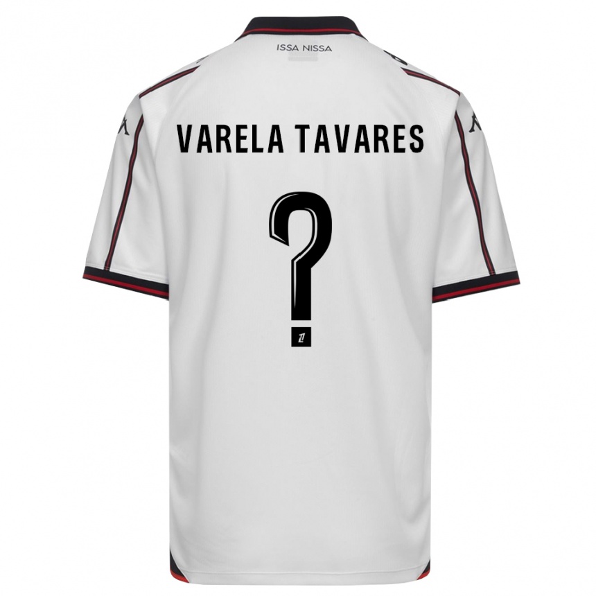 ילדים כדורגל Tainy Varela Tavares #0 שחור לבן הרחק ג'רזי 2026/27