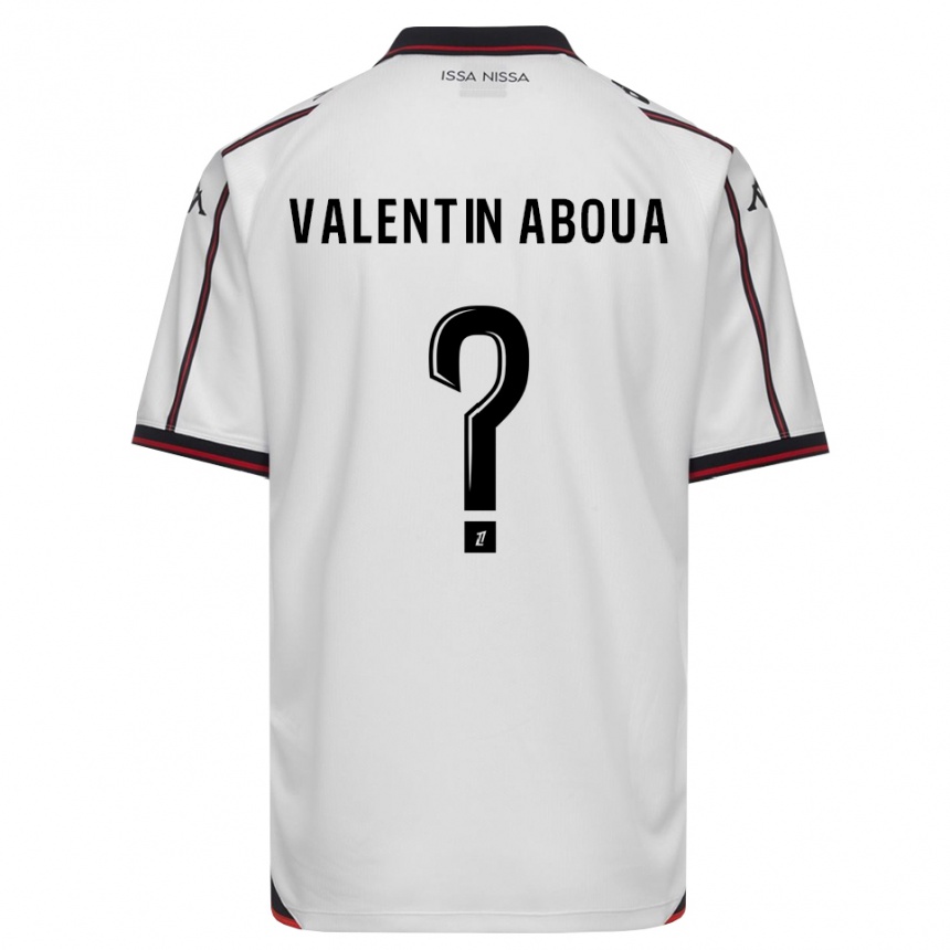 ילדים כדורגל Louis Valentin Aboua #0 שחור לבן הרחק ג'רזי 2026/27 ילדים כדורגל Louis Valentin Aboua #0 שחור לבן הרחק ג'רזי 2026/27