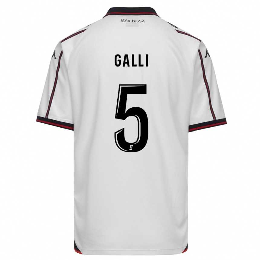ילדים כדורגל Clara Galli #5 שחור לבן הרחק ג'רזי 2026/27