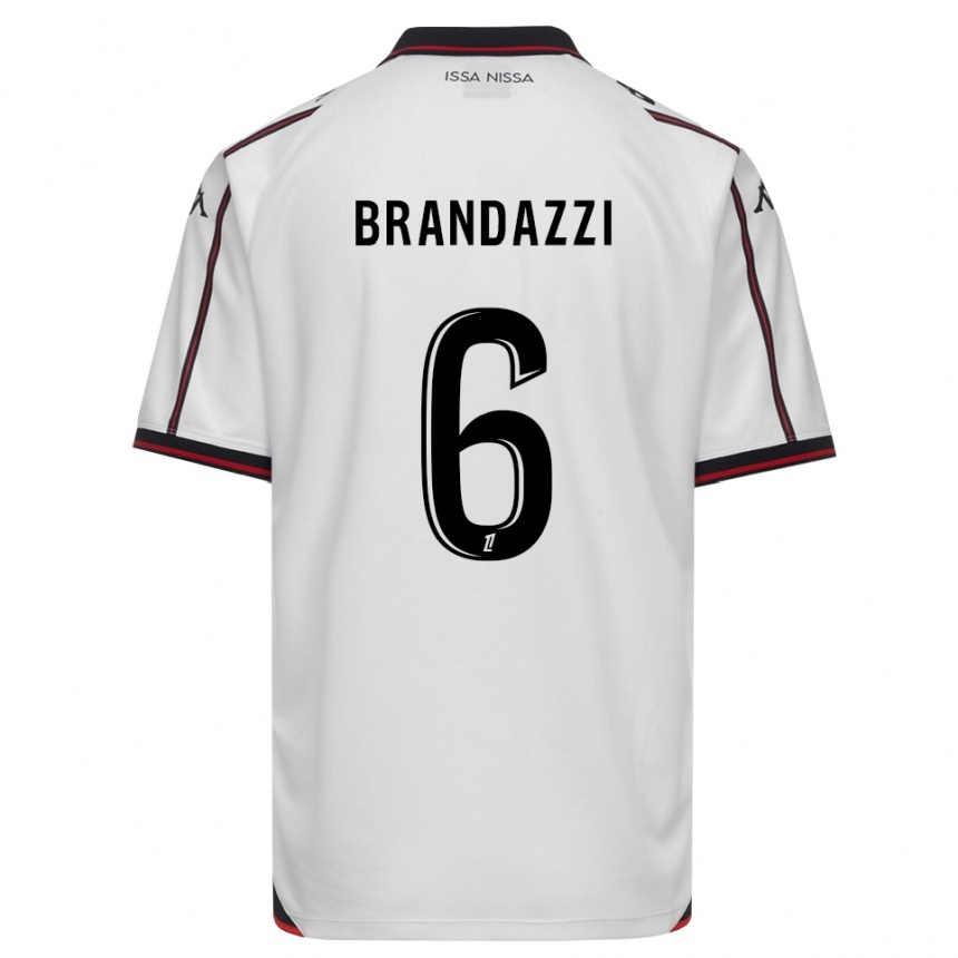 ילדים כדורגל Fiona Brandazzi #6 שחור לבן הרחק ג'רזי 2026/27
