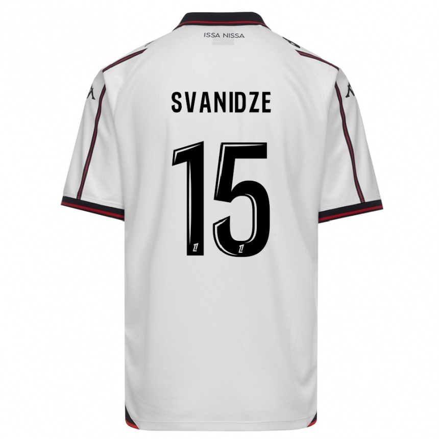ילדים כדורגל Andria Svanidze #15 שחור לבן הרחק ג'רזי 2026/27