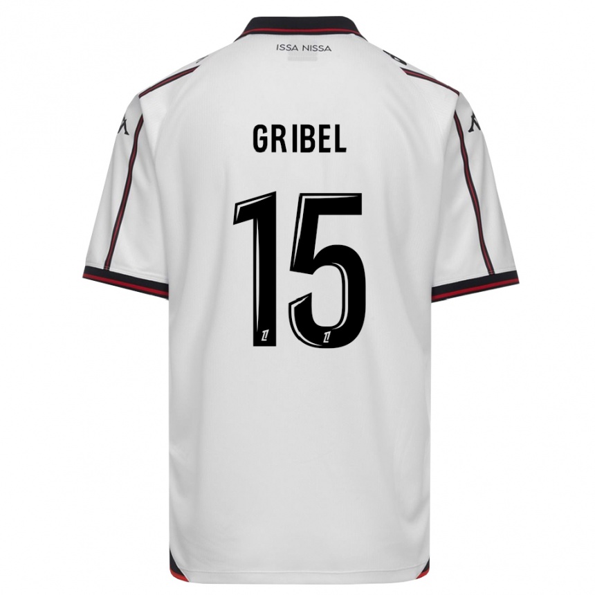 ילדים כדורגל Naomie Gribel #15 שחור לבן הרחק ג'רזי 2026/27