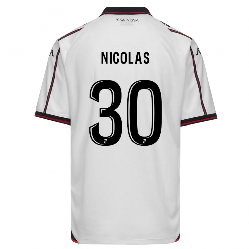ילדים כדורגל Lina-Lou Nicolas #30 שחור לבן הרחק ג'רזי 2026/27 ילדים כדורגל Lina-Lou Nicolas #30 שחור לבן הרחק ג'רזי 2026/27