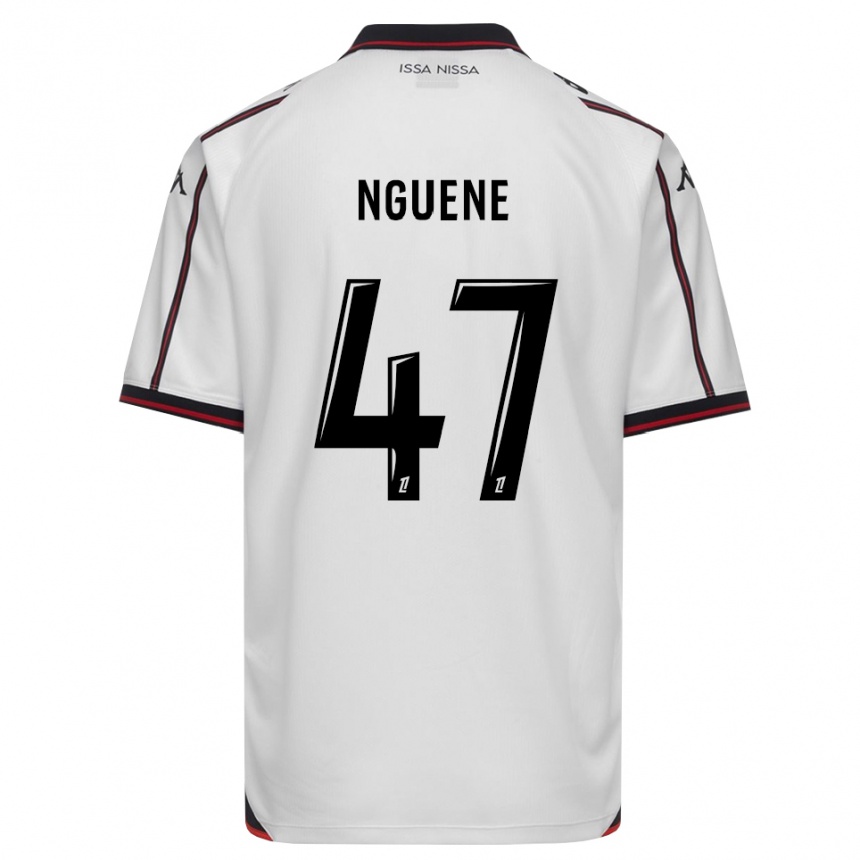 ילדים כדורגל Bernard Nguene #47 שחור לבן הרחק ג'רזי 2026/27
