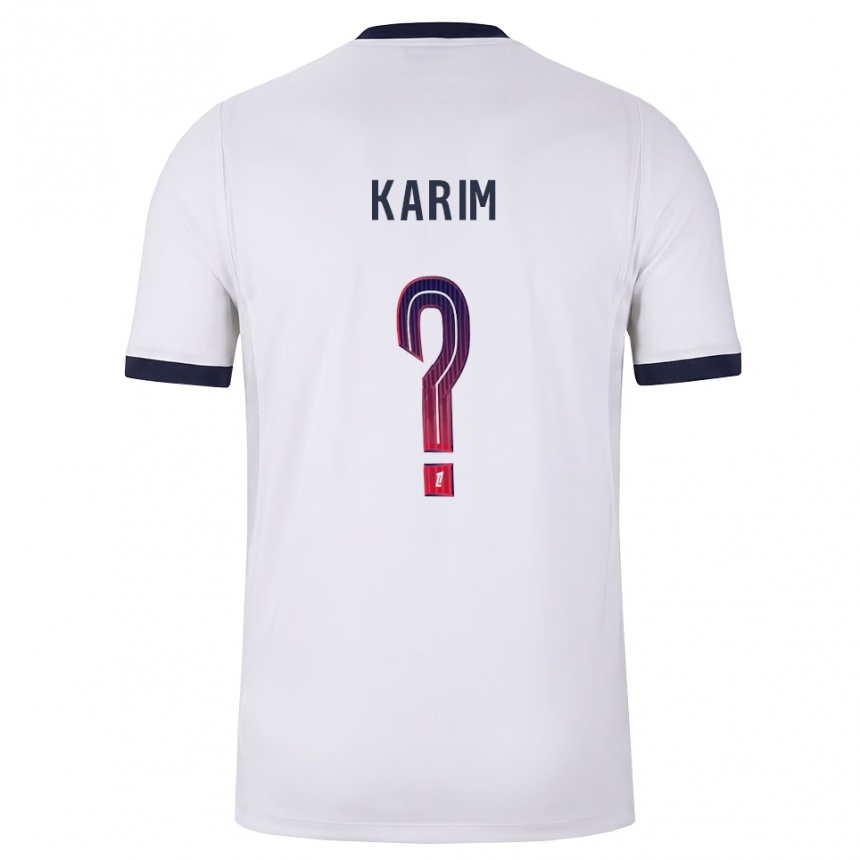 ילדים כדורגל Élie Karim #0 לבן שחור אדום הרחק ג'רזי 2026/27