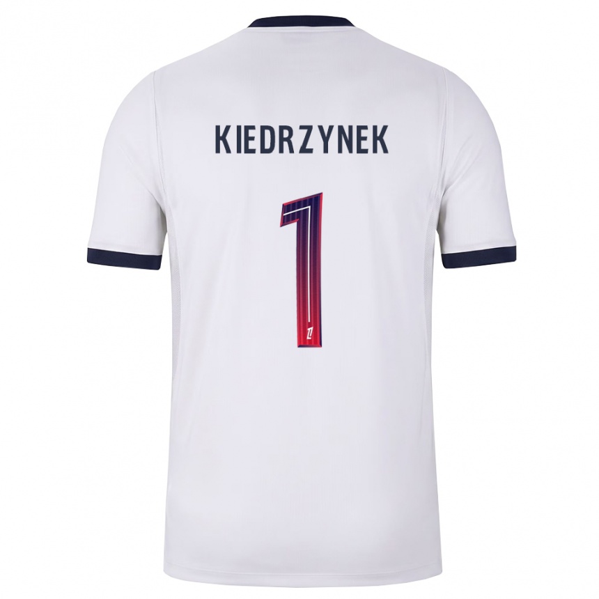 ילדים כדורגל Katarzyna Kiedrzynek #1 לבן שחור אדום הרחק ג'רזי 2026/27 ילדים כדורגל Katarzyna Kiedrzynek #1 לבן שחור אדום הרחק ג'רזי 2026/27