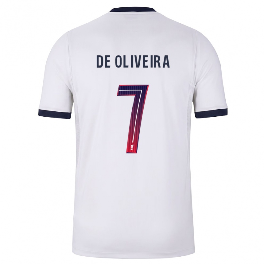 ילדים כדורגל Mathieu De Oliveira #7 לבן שחור אדום הרחק ג'רזי 2026/27